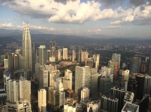 View of KL from the top of the tower. 